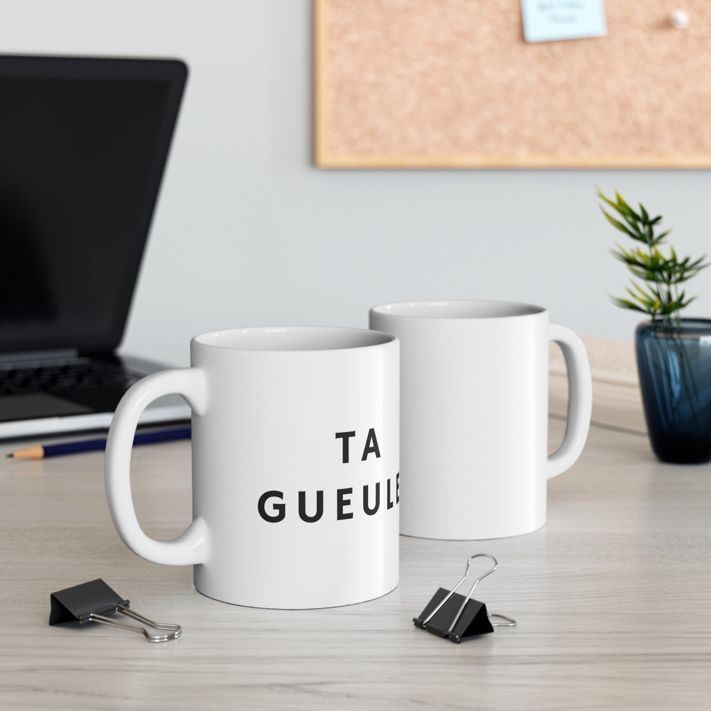 Mug blanc "Ta Gueule."