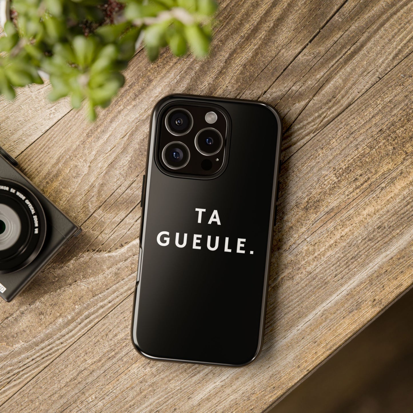 Coque Iphone Noir "Ta Gueule."