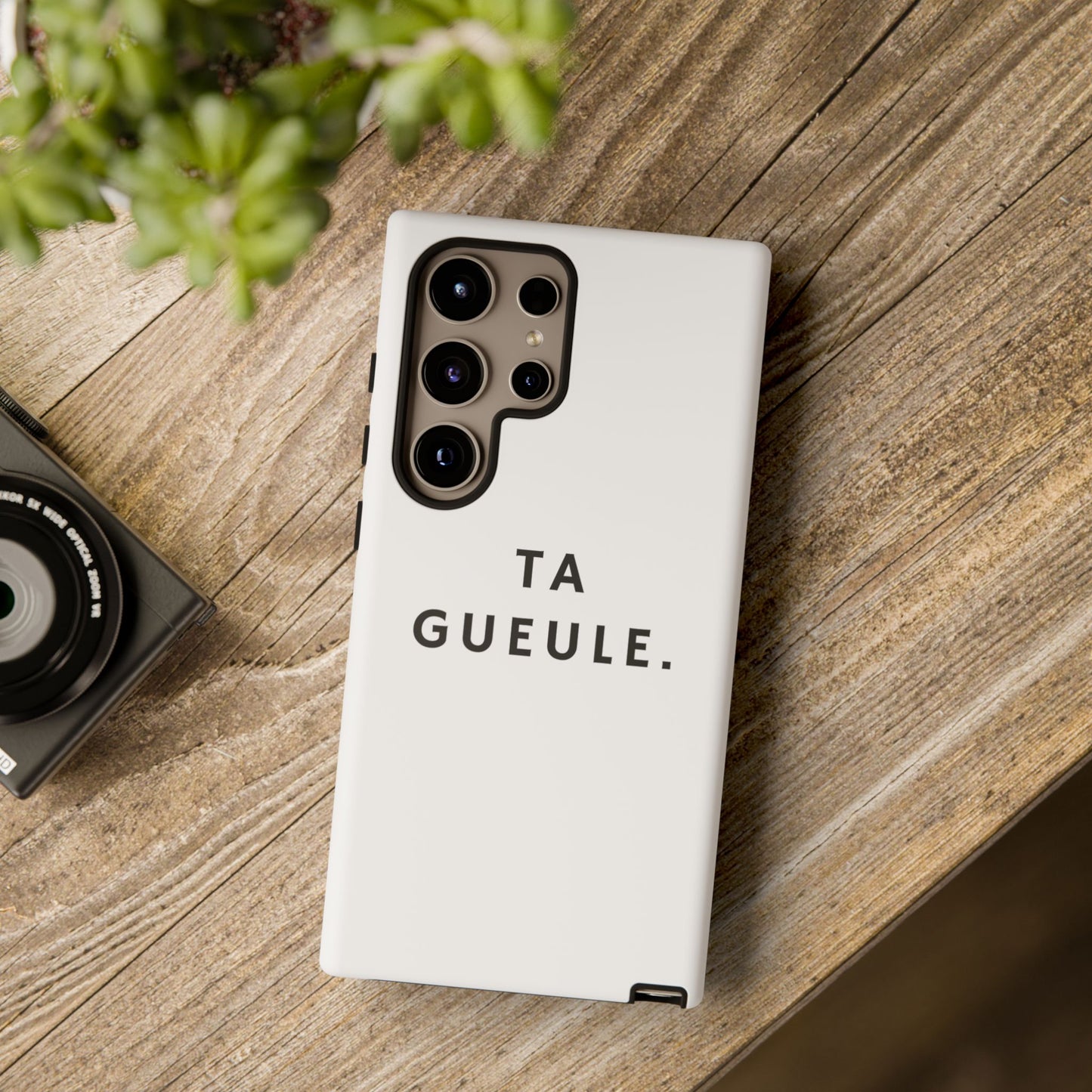 Coque Samsung Blanche "Ta Gueule."